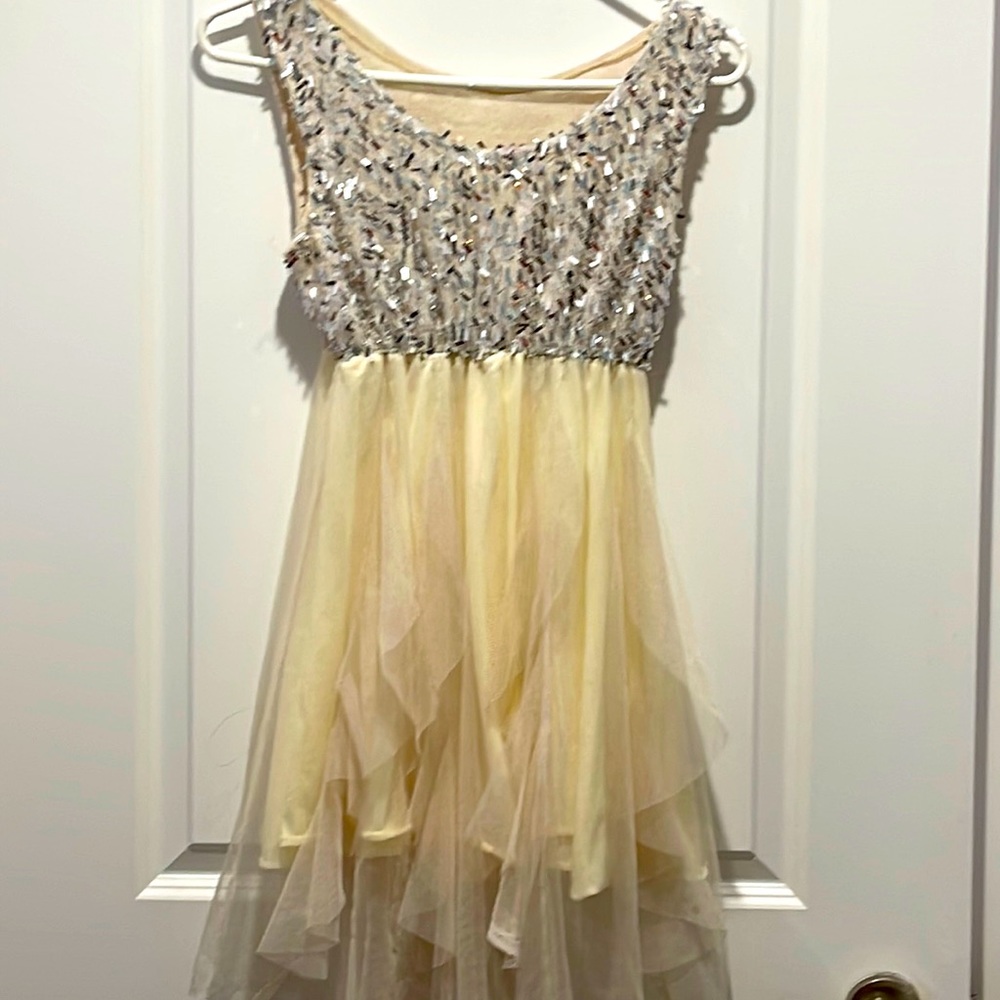 Fashion Sequins White Mini Dress